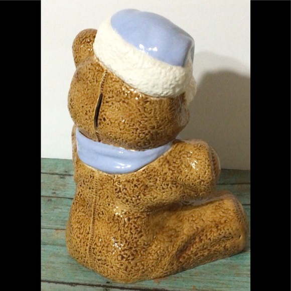 1960’s Hand Painted Ceramic Teddy Bear Bank - Picture 3 of 7